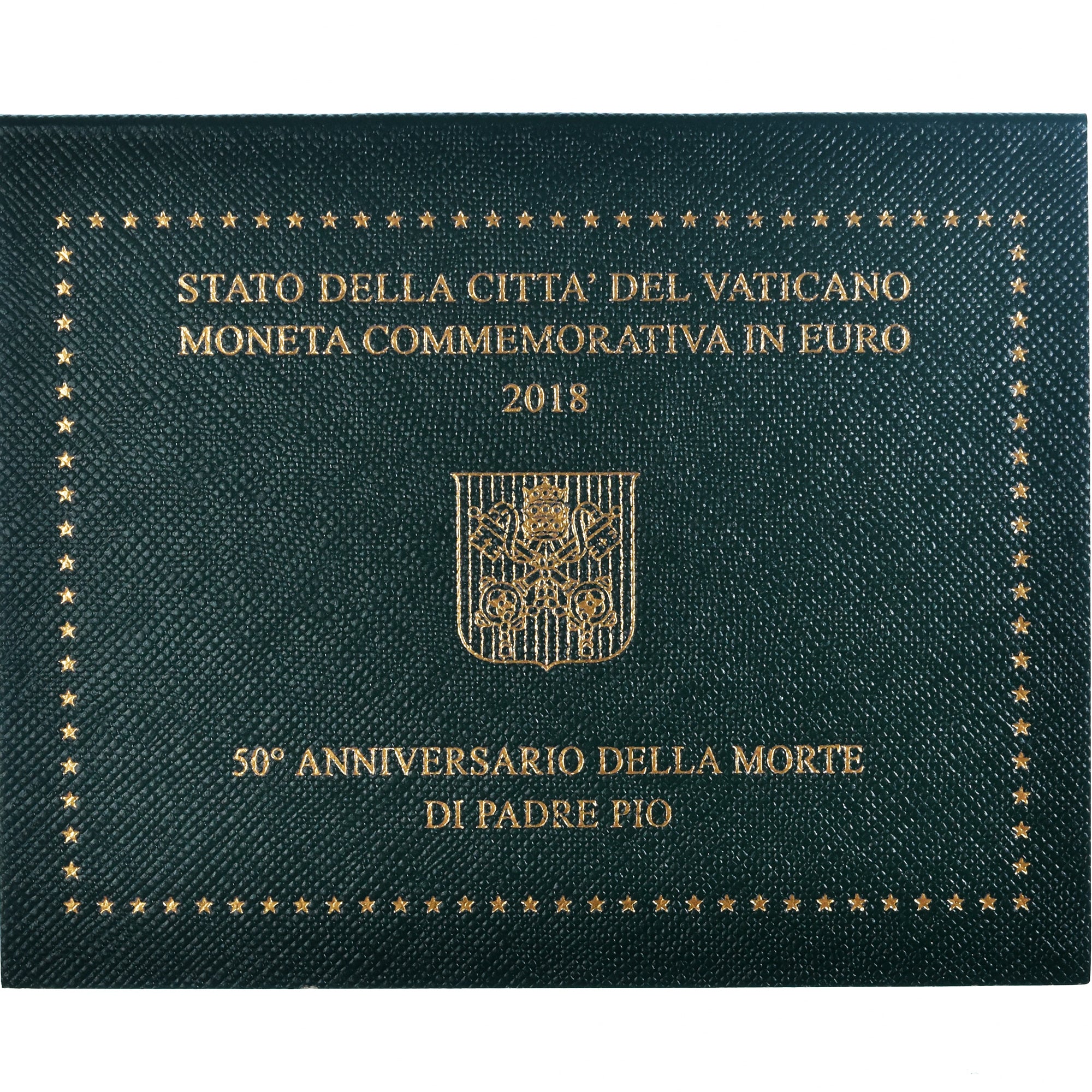 Vaticano, 2 Euro, 50ème anniversaire de la mort de Padre Pio, 2018, Rome, Pape