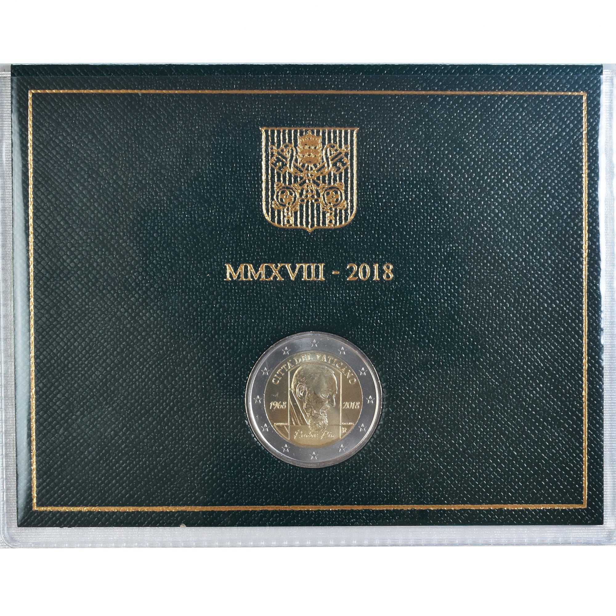 Vaticano, 2 Euro, 50ème anniversaire de la mort de Padre Pio, 2018, Rome, Pape