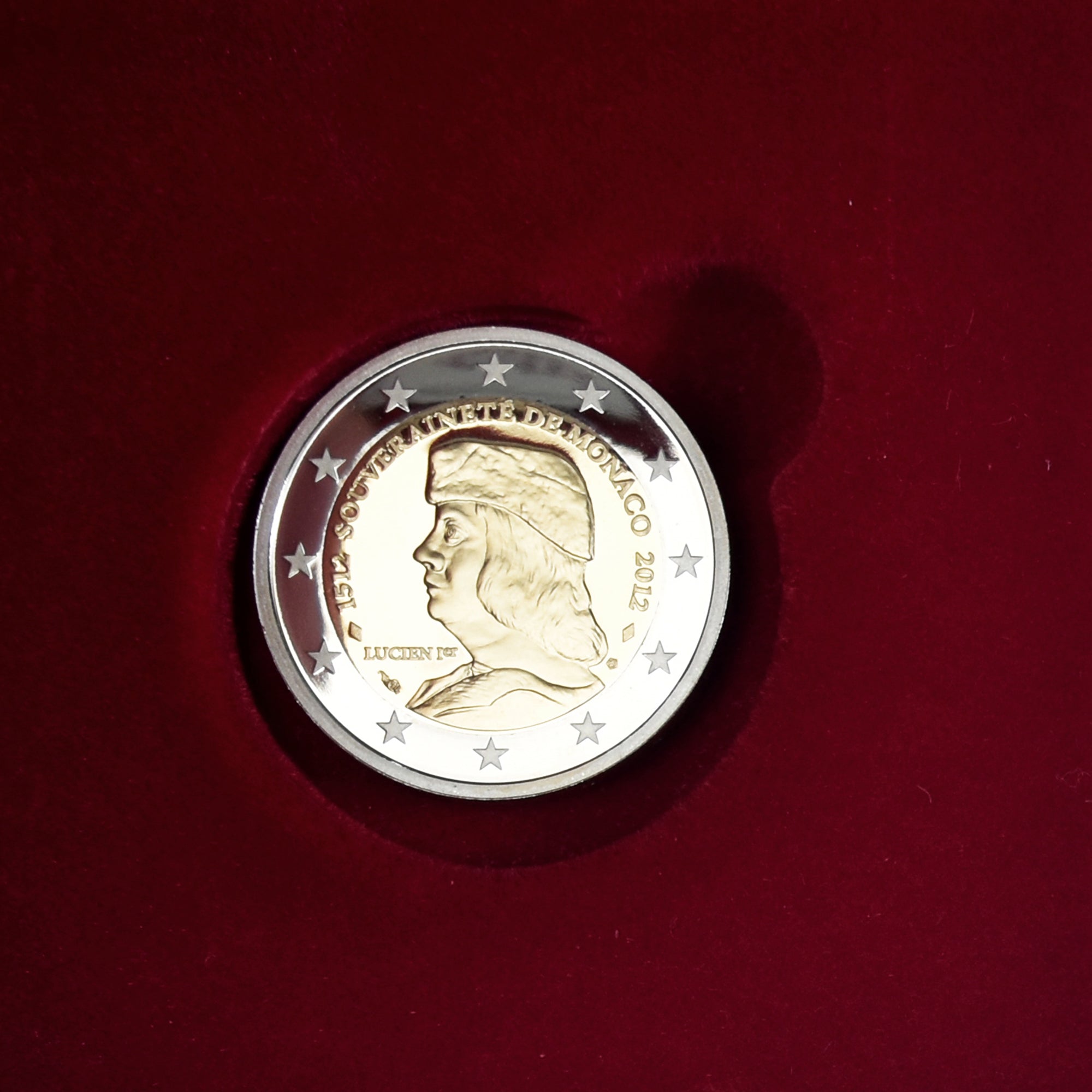 Monaco, 2 Euro, 2012, Paris, Lucien Ier de Monaco, MS(65-70), Bi-Metallic