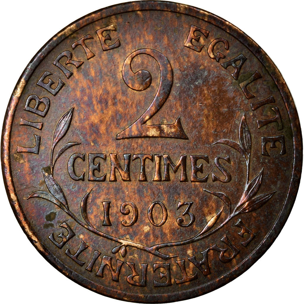 Monnaie, France, Dupuis, 2 Centimes, 1903, Paris, SUP, Bronze, Gadoury:107