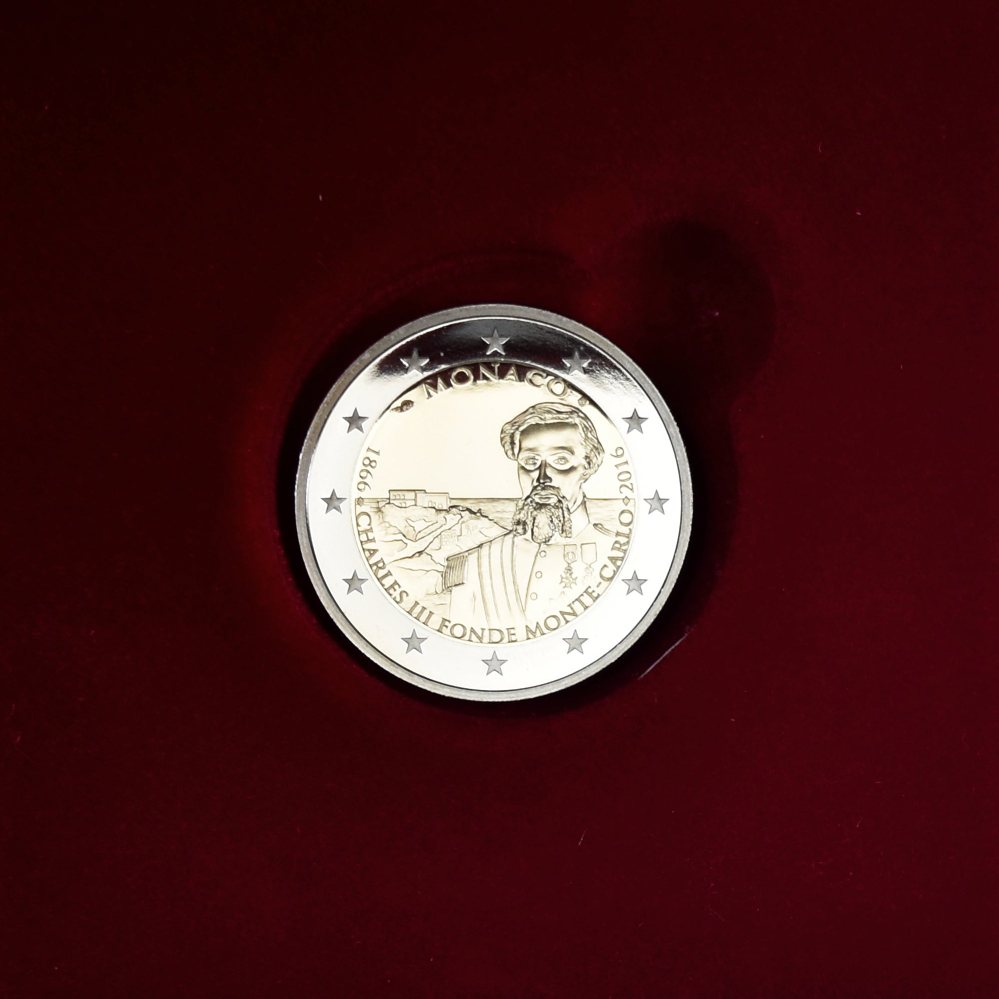 Mónaco, 2 Euro, fondation de Monte-Carlo, 2016, BE, FDC, Bimetálico