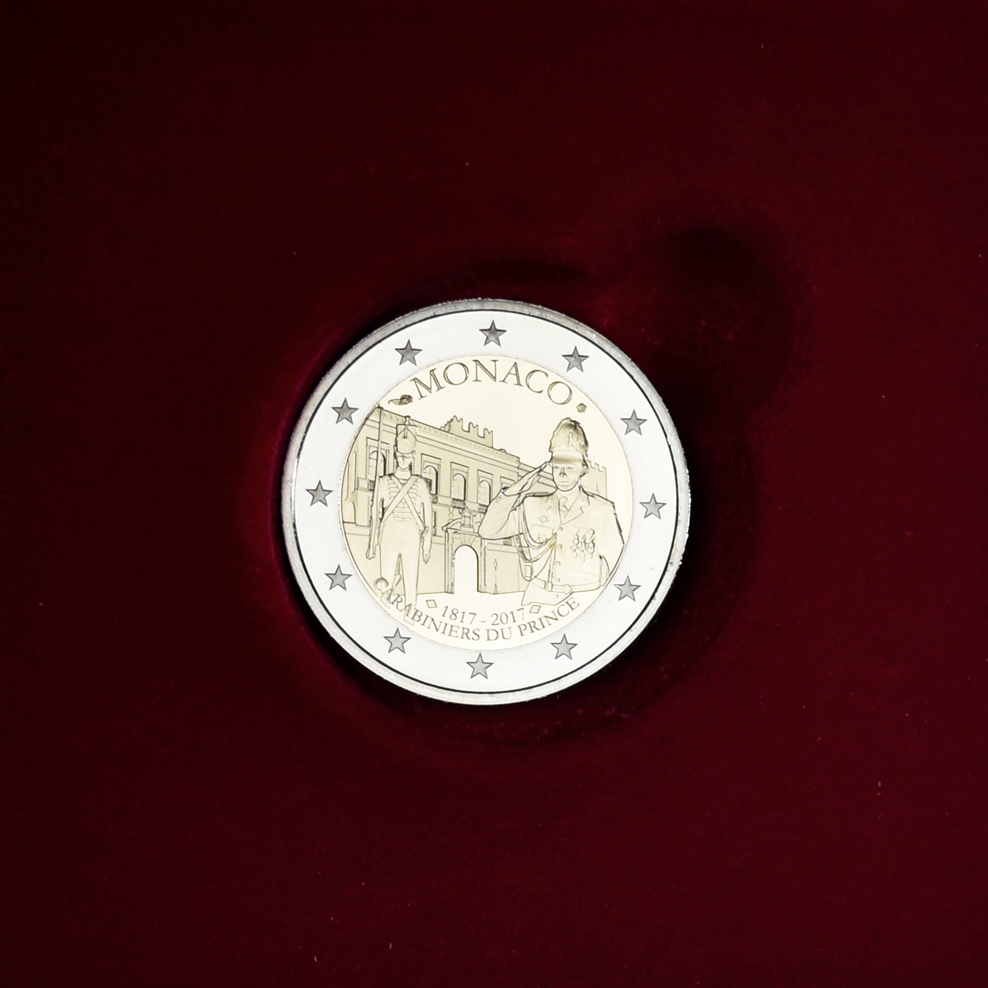 Monaco, 2 Euro, bicentenaire des carabiniers, 2017, BE, MS(65-70), Bi-Metallic