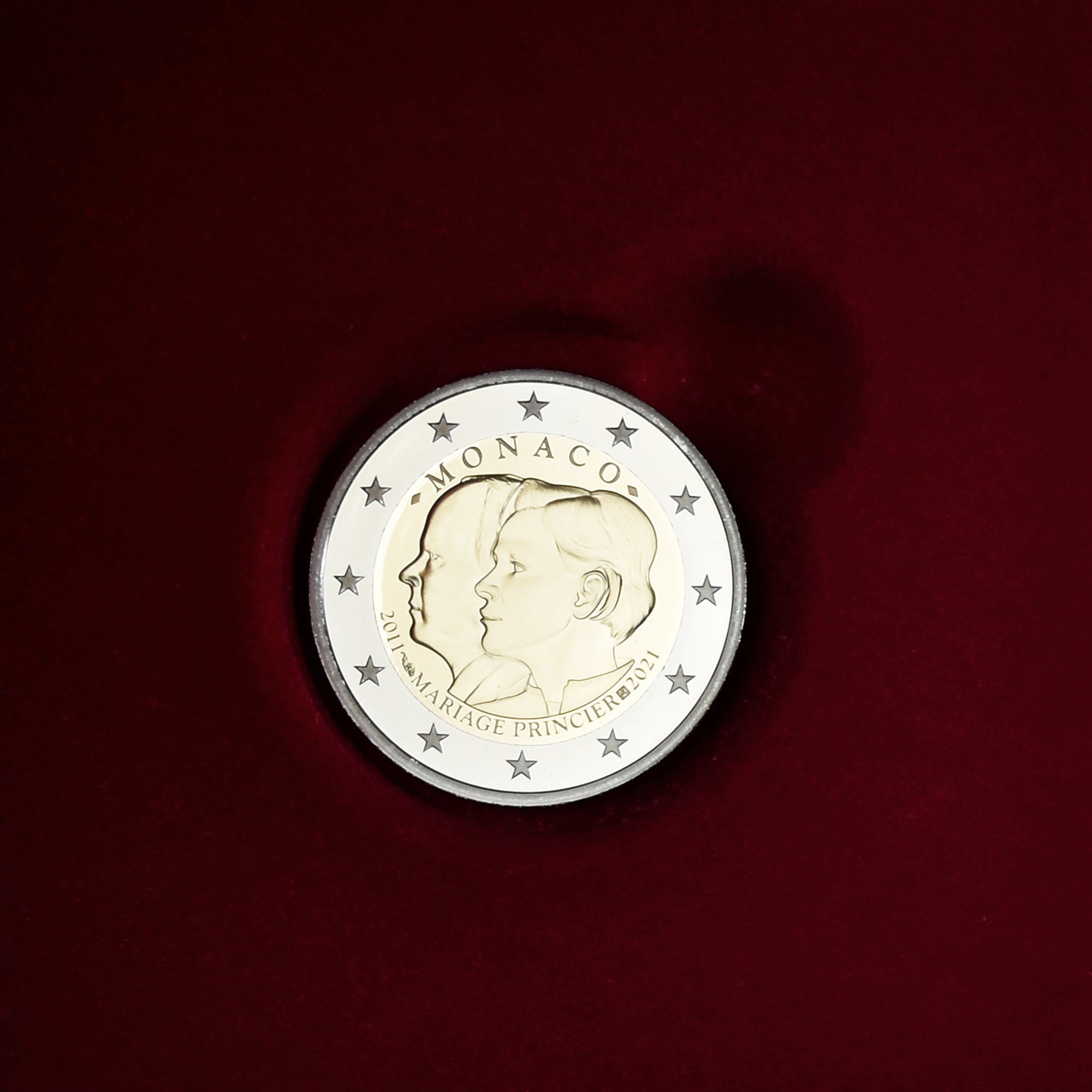 Monaco, 2 Euro, 2021, 10 ans de Mariage du Prince Albert II et de la Princesse