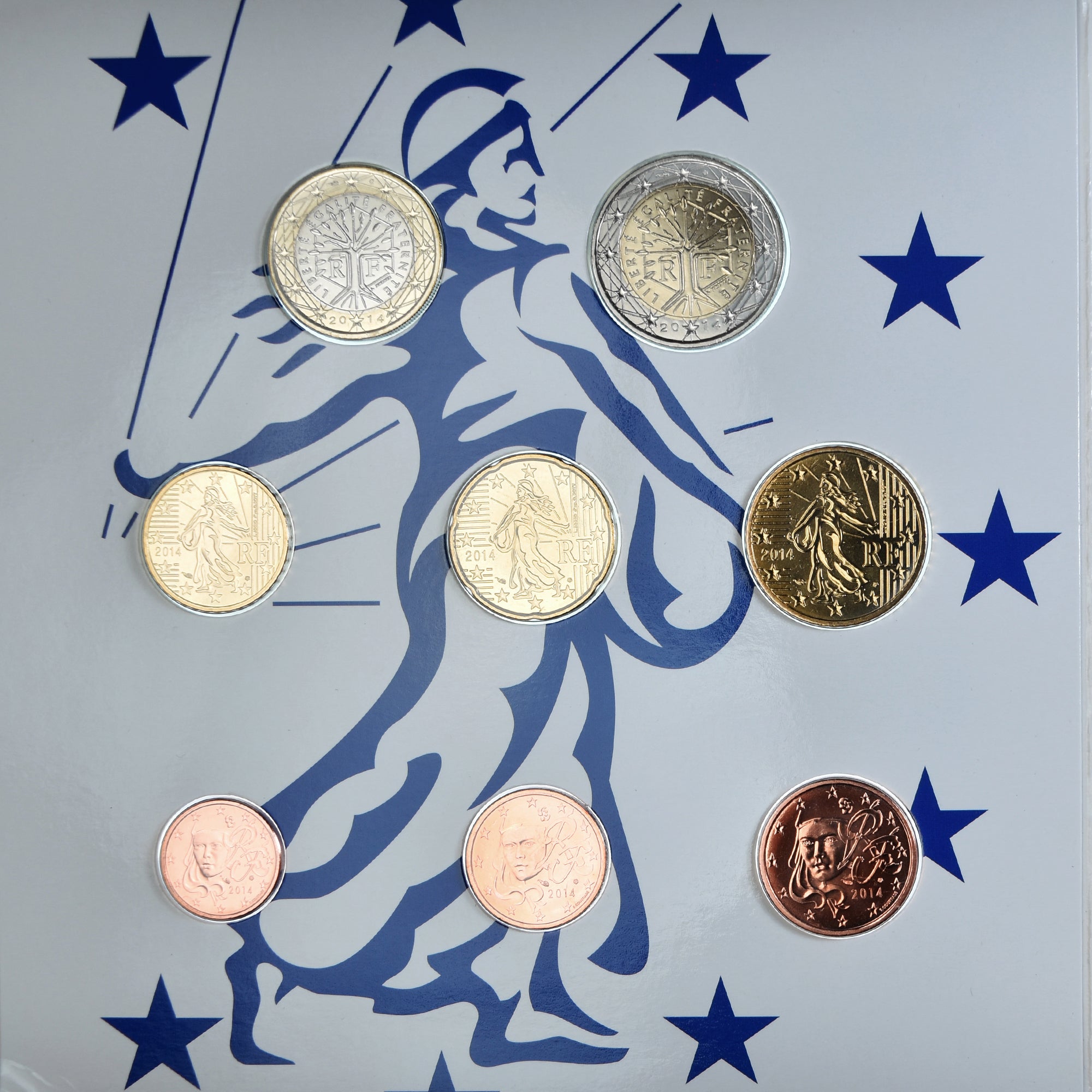 France, Euro-Set, 2014, Monnaie de Paris, BU, MS(65-70)