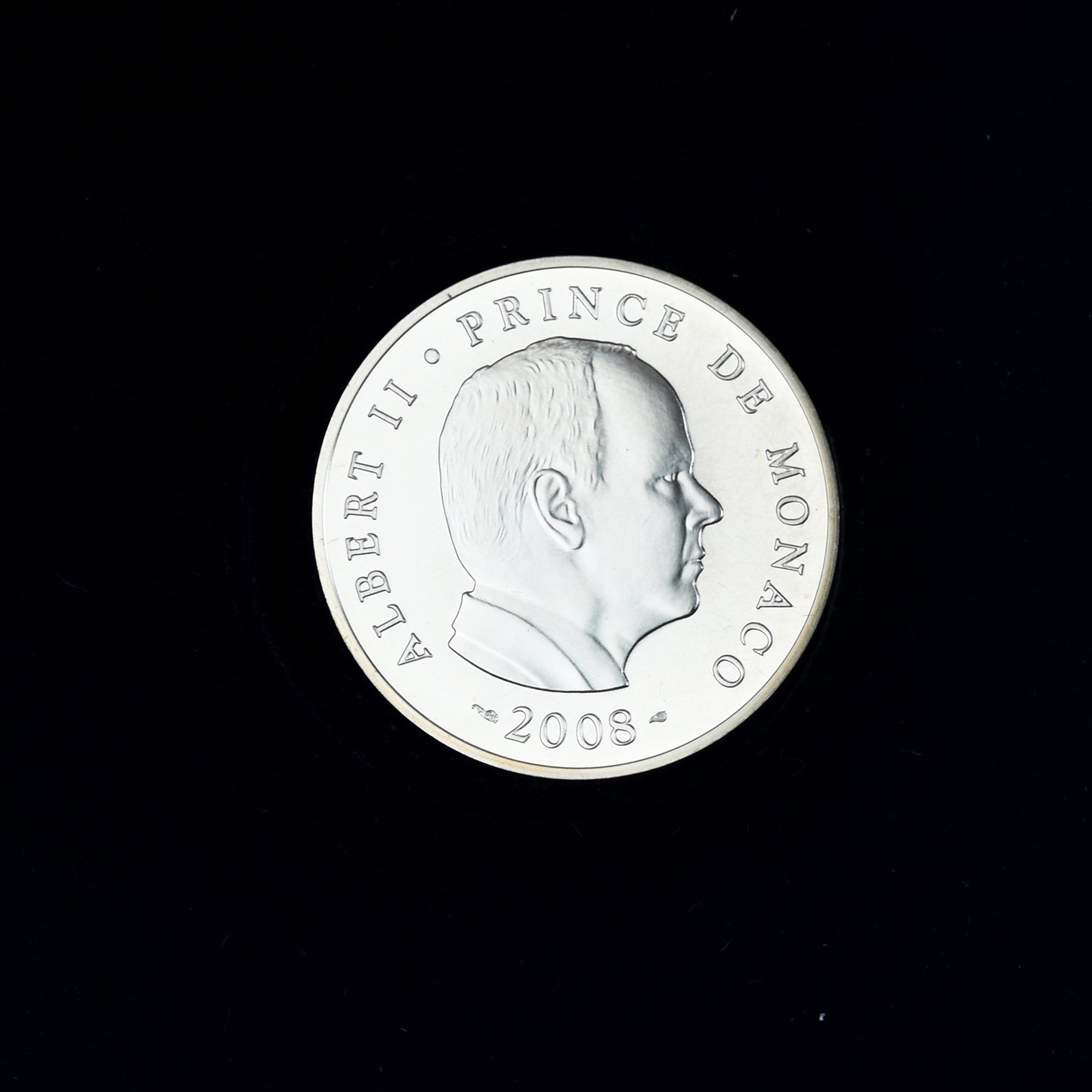 Monaco, 5 Euro, Prince Albert, 2008, Paris, BU, MS(65-70), Silver