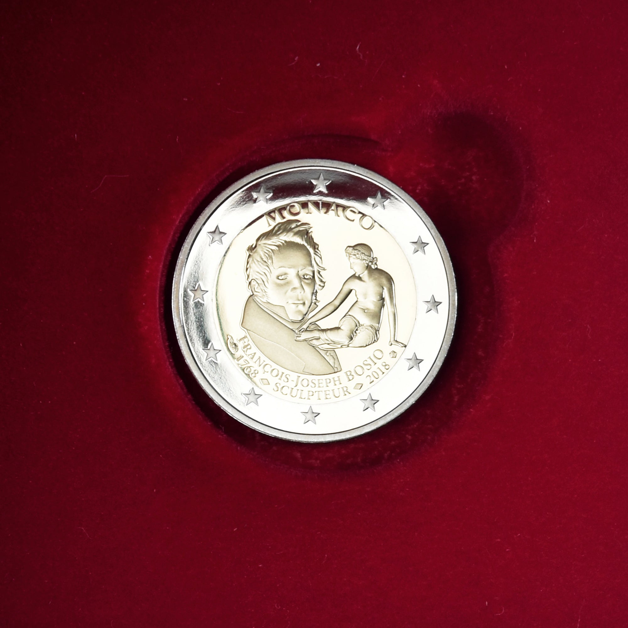 Monaco, 2 Euro, François-Joseph Bosio, 2018, BE, MS(65-70), Bimetaliczny