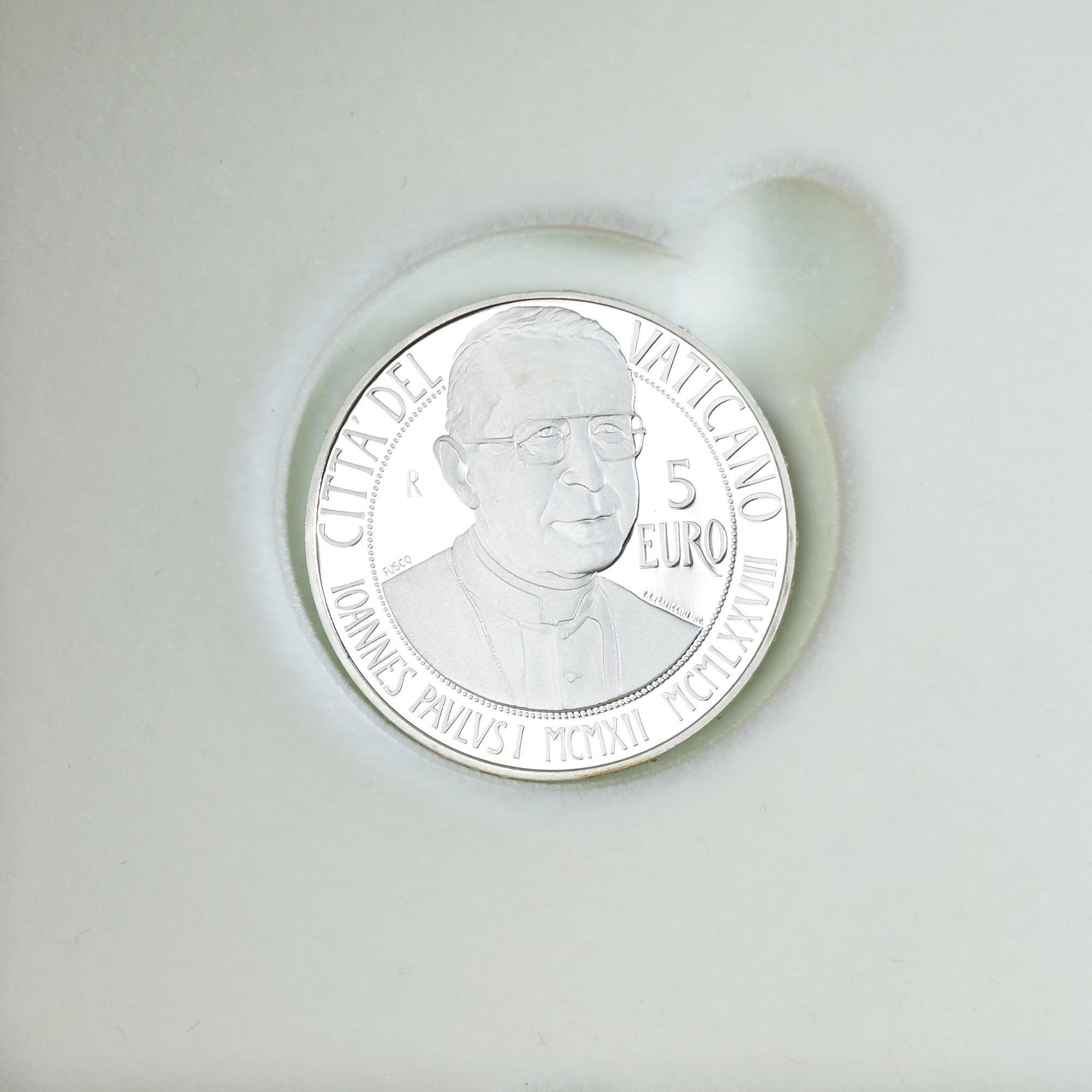 CIUDAD DEL VATICANO, 5 Euro, Jean Paul Ier, 2012, Rome, Proof, FDC, Plata