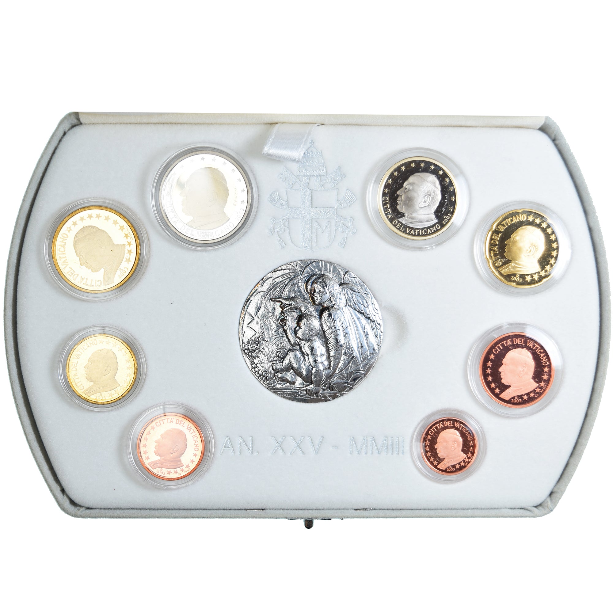 Vatican, Proof Set Euro, Pape Jean Paul II, 2003, MS(65-70)