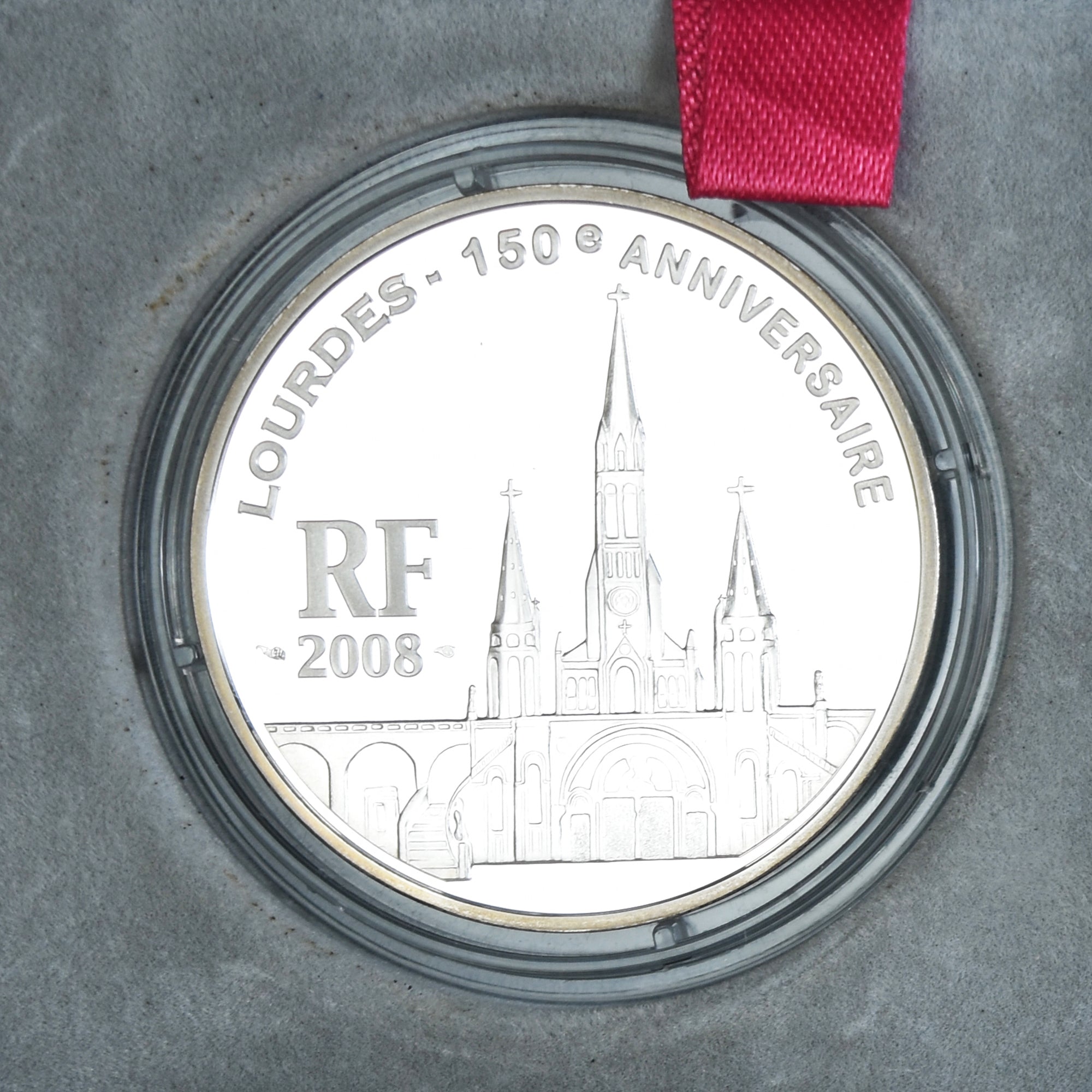 France, Monnaie de Paris, 1-1/2 Euro, 150th Anniversary of Lourdes, 2008, Paris