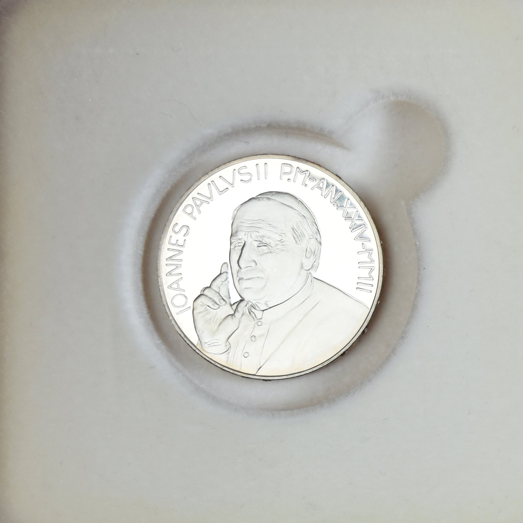 Vaticano, 5 Euro, 2002, Projet de paix et d'unité, FDC, Argento