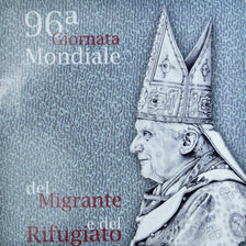 Vatican, Pape Benoit XVI, 5 Euro, Journée Migrants et Réfugiés, 2010, Rome