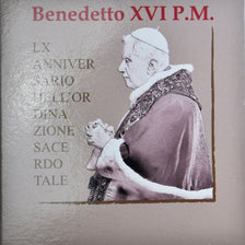 Vatican, Pape Benoit XVI, 10 Euro, Jubilé sacerdotal, 2011, Rome, MS(65-70)