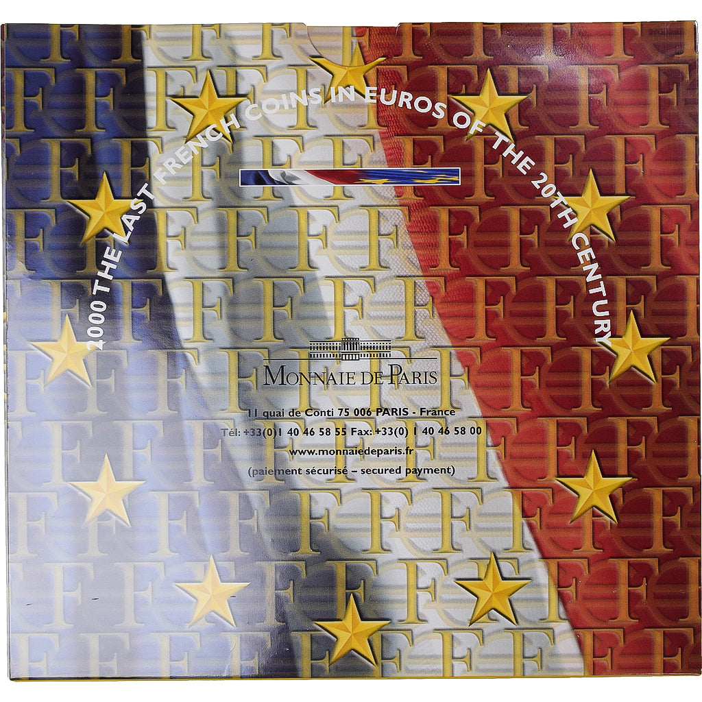 France, Monnaie de Paris, Euro-Set, 2000, FDC.BU, MS(65-70)