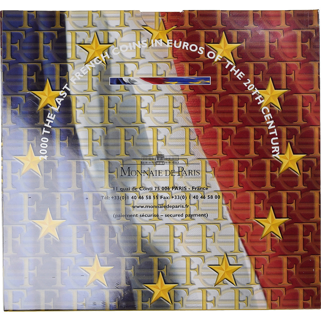France, Monnaie de Paris, Euro-Set, 2000, FDC.BU, MS(65-70)
