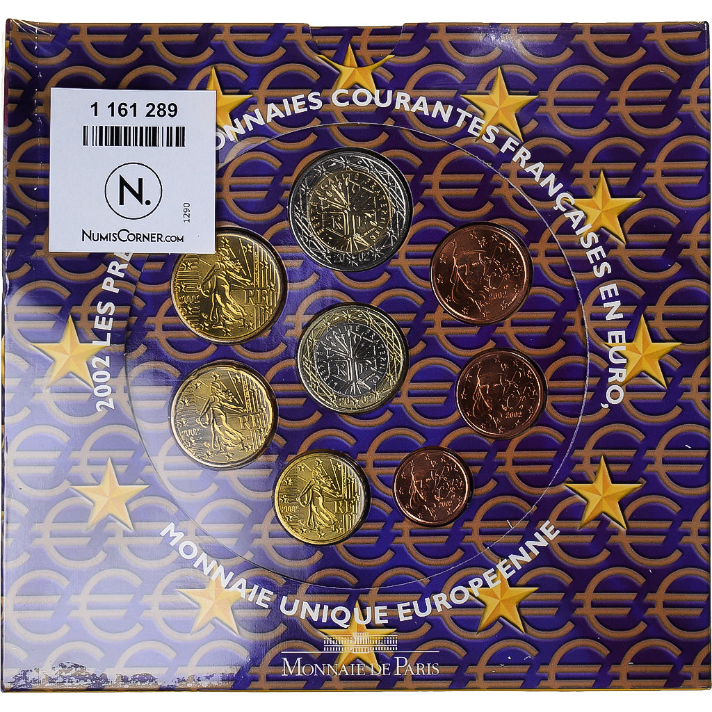 Francia, Monnaie de Paris, Euro-Set, 2002, FDC.BU, FDC, N.C.