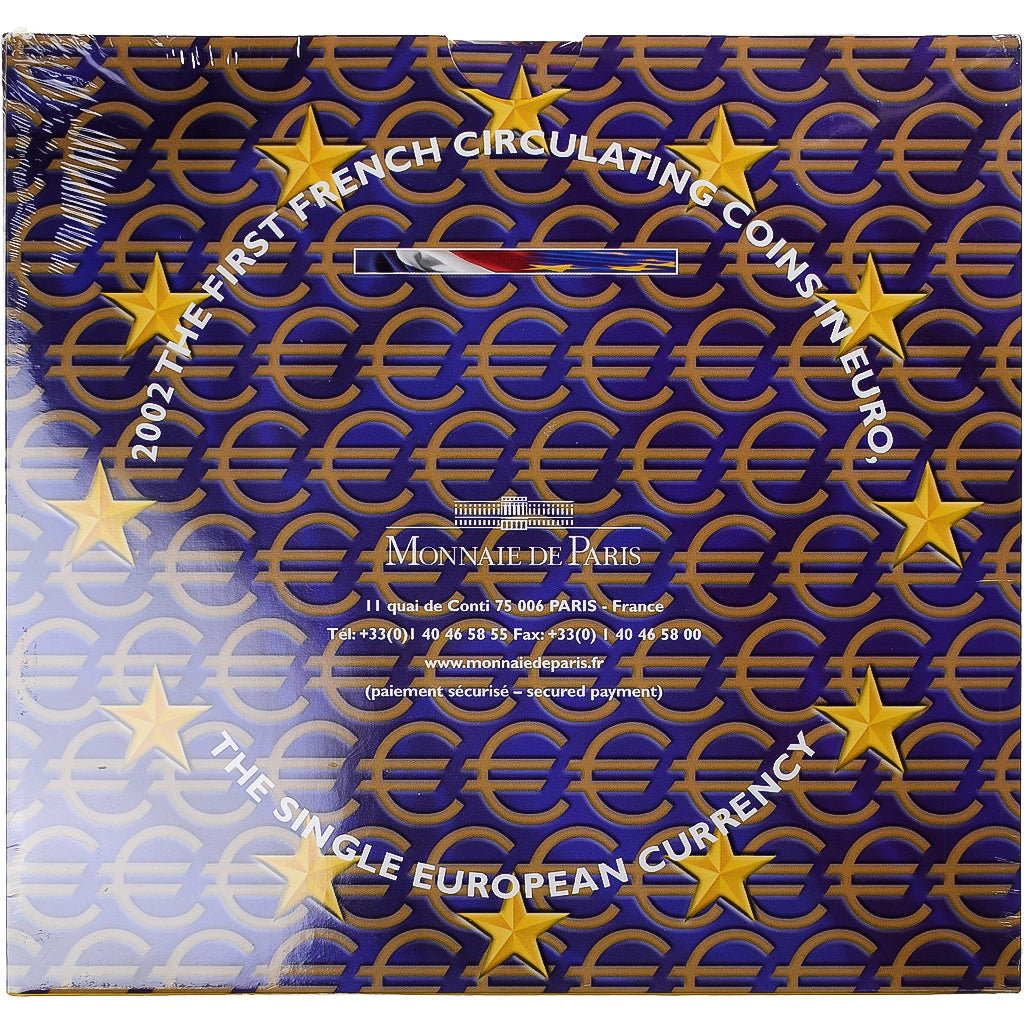 France, Monnaie de Paris, Euro-Set, 2002, FDC.BU, MS(65-70)