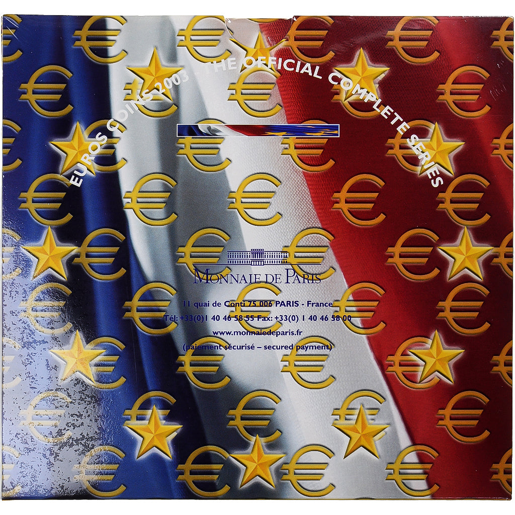 France, Monnaie de Paris, Euro-Set, 2003, MS(65-70), Gadoury:page 338