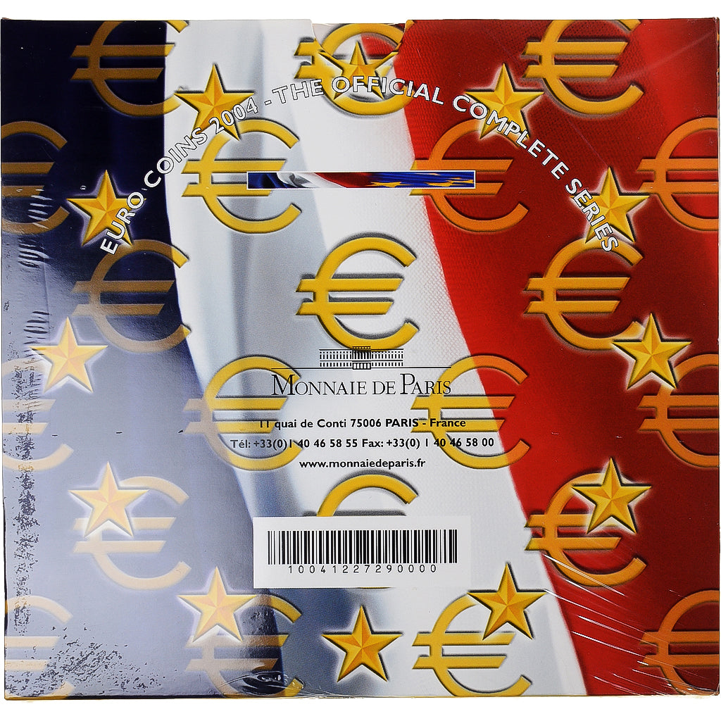 Francia, 1 Cent to 2 Euro, euro set, 2004, Monnaie de Paris, BU, FDC, N.C.