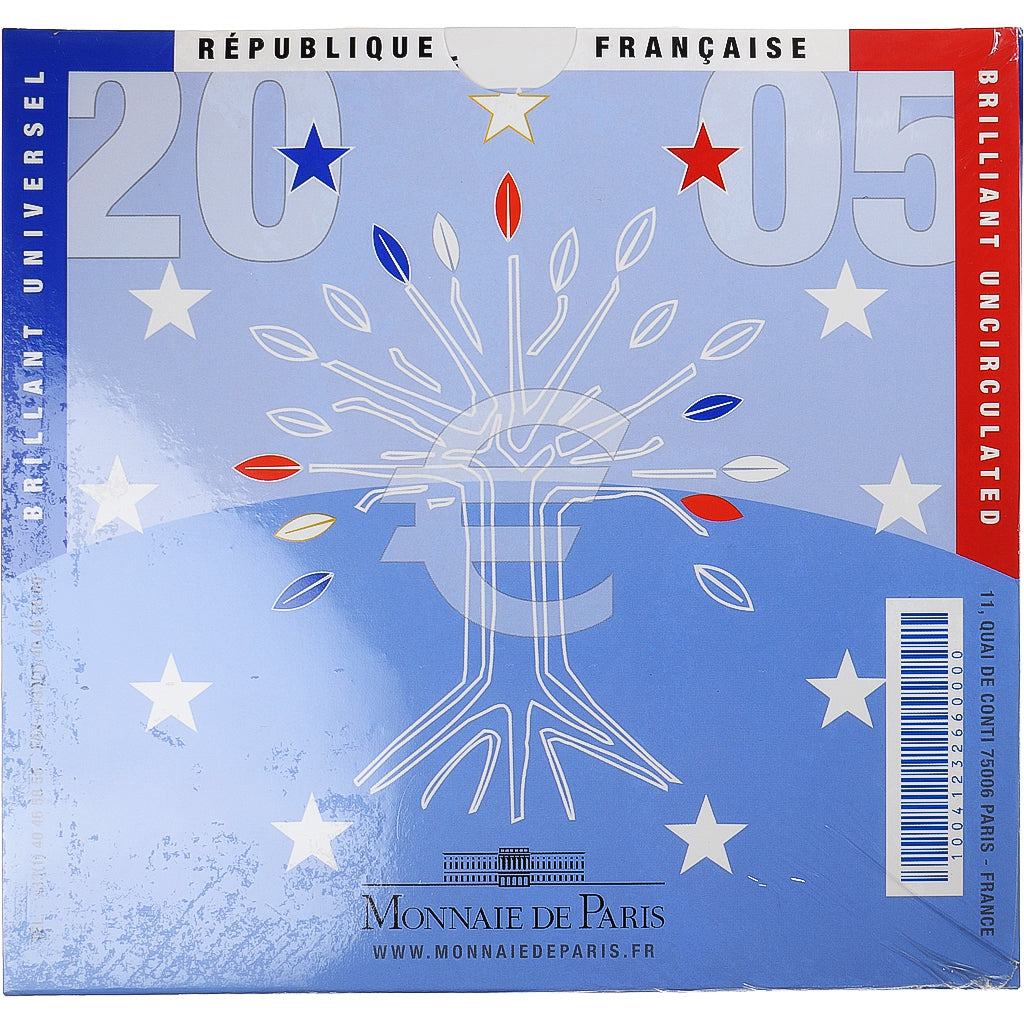 Francia, 1 Cent to 2 Euro, euro set, 2005, Monnaie de Paris, BU, FDC, N.C.