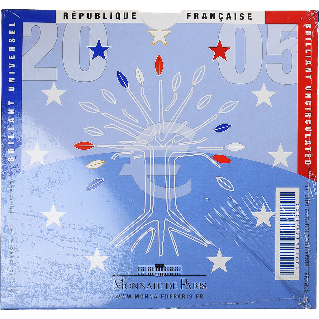 Francia, 1 Cent to 2 Euro, euro set, 2005, Monnaie de Paris, BU, FDC, N.C.