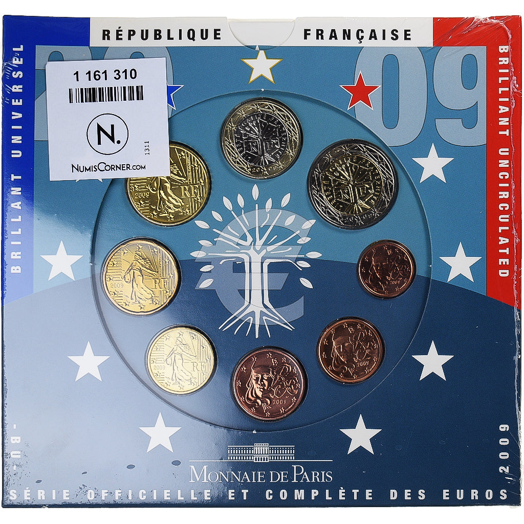 Francja, Monnaie de Paris, Euro-Set, 2009, MS(65-70), (bez składu)