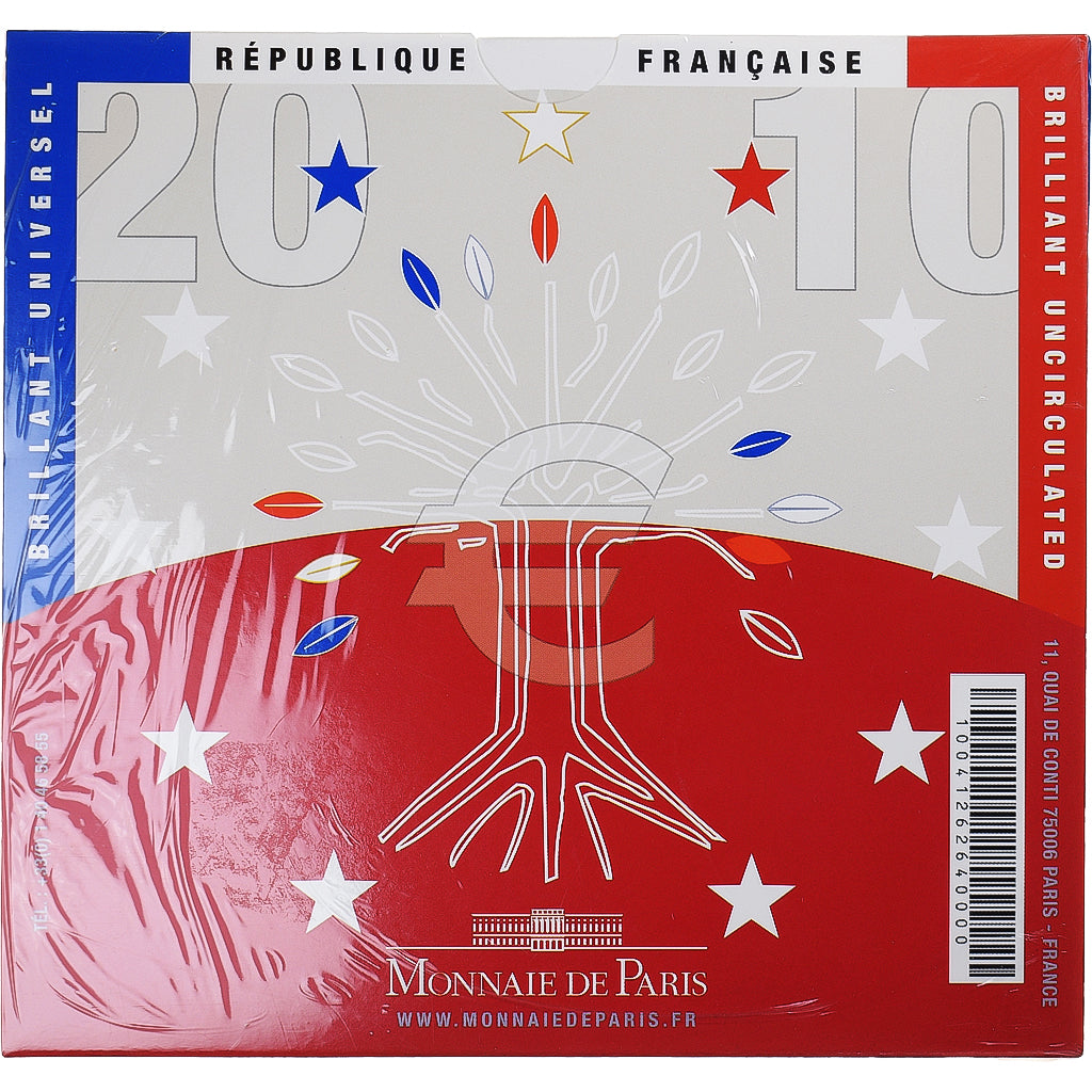 France, Monnaie de Paris, 1 Cent to 2 Euro, 2010, Paris, Set, MS(65-70)