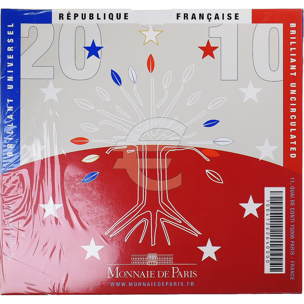 Francja, Monnaie de Paris, 1 Cent to 2 Euro, 2010, Paris, Set, MS(65-70), ND