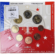 France, Monnaie de Paris, 1 Cent to 2 Euro, 2010, Paris, Set, MS(65-70)