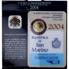 Saint Marin , 2 Euro, Bartolomeo Borghesi, 2004, Rome, FDC