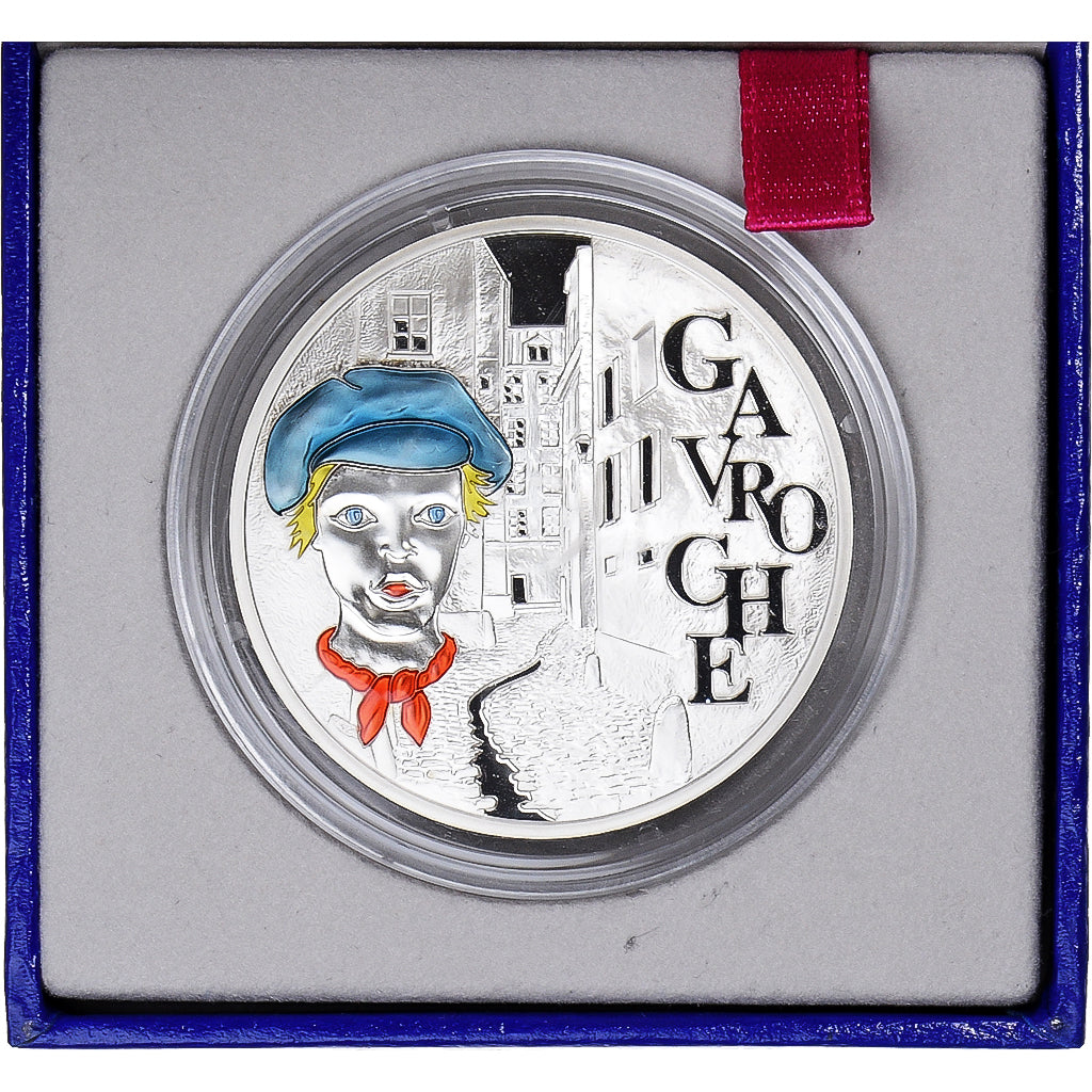 France, 1-1/2 Euro, Gavroche - Victor Hugo, 2002, Paris, Proof, MS(65-70)