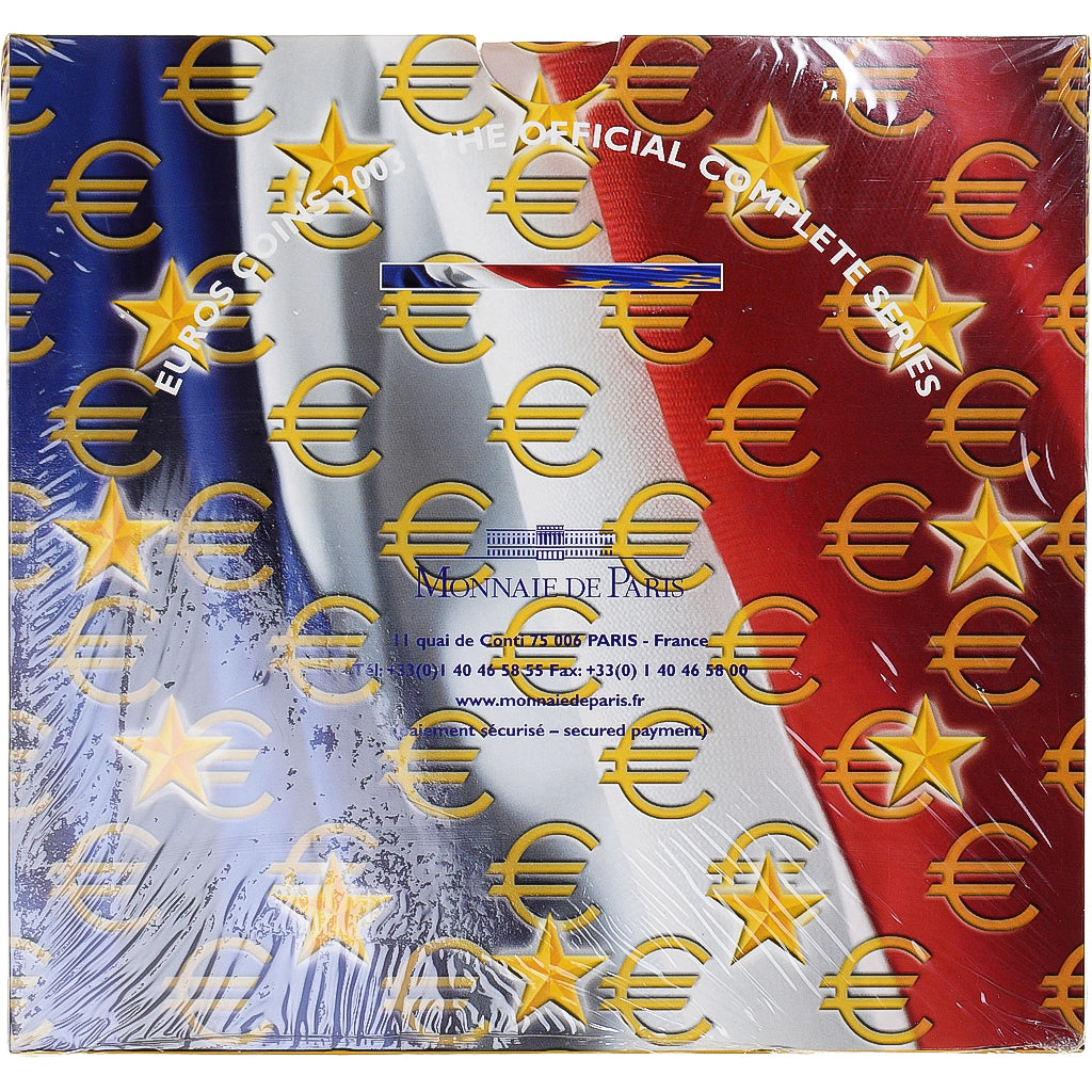 France, Monnaie de Paris, Euro-Set, 2003, MS(65-70), Gadoury:page 338