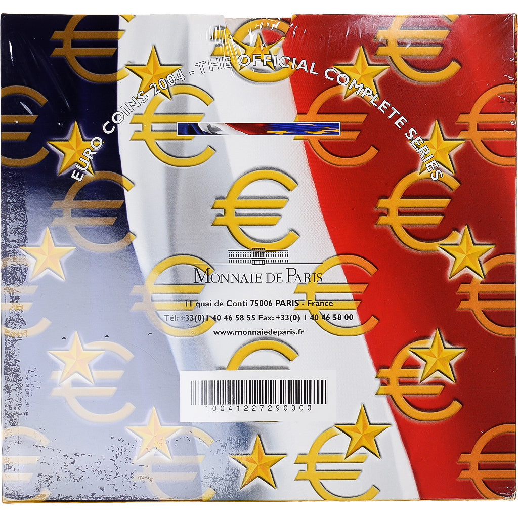 Frankreich, 1 Cent to 2 Euro, euro set, 2004, Monnaie de Paris, BU, STGL