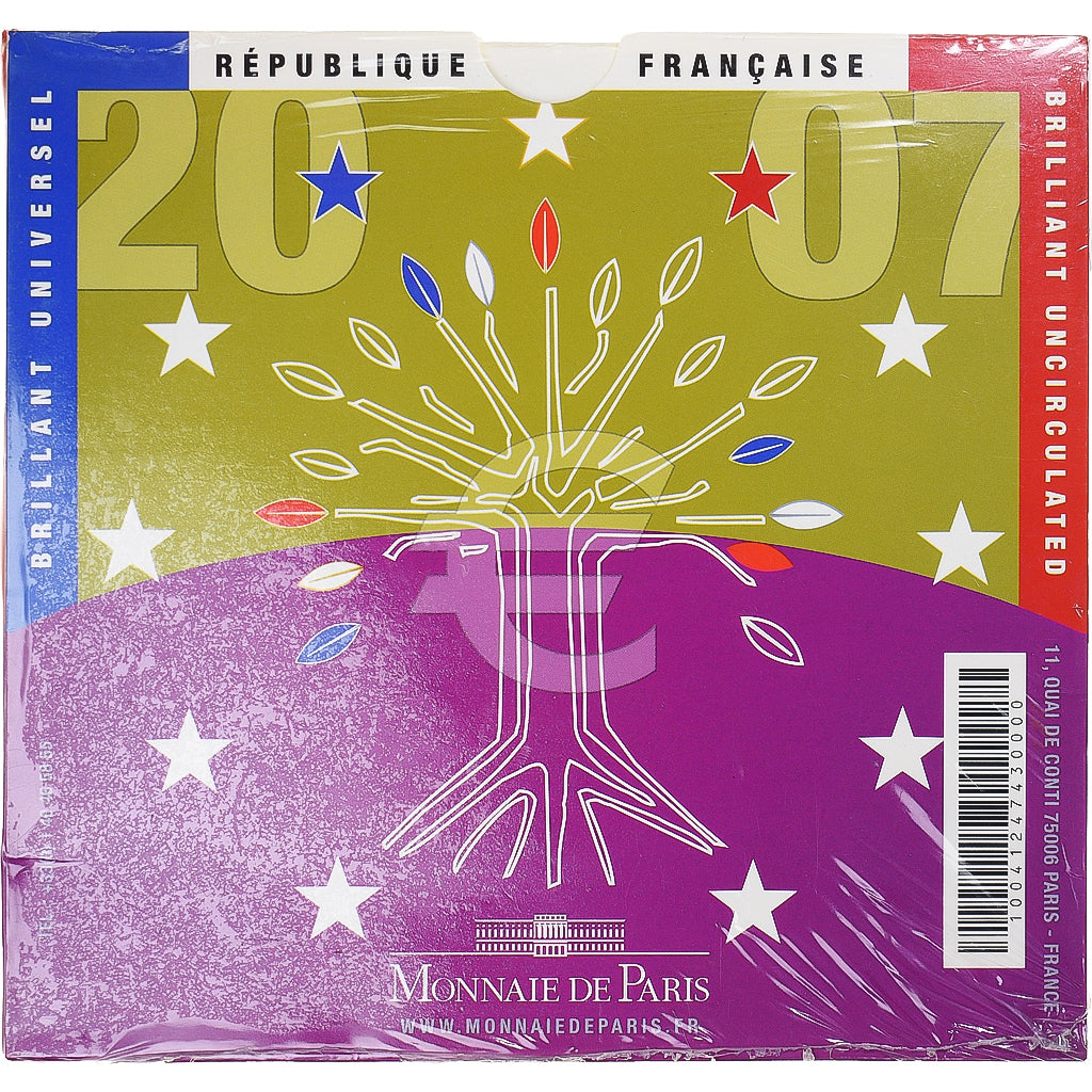 Francja, Monnaie de Paris, Euro-Set, 2007, FDC.BU, MS(65-70), ND, Gadoury:page