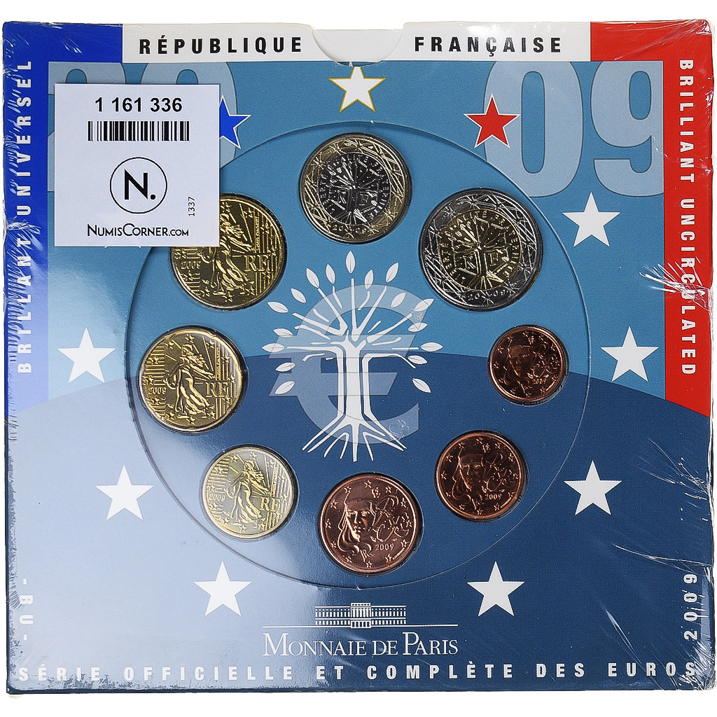 Francia, Monnaie de Paris, Euro-Set, 2009, FDC, (Sin composición)