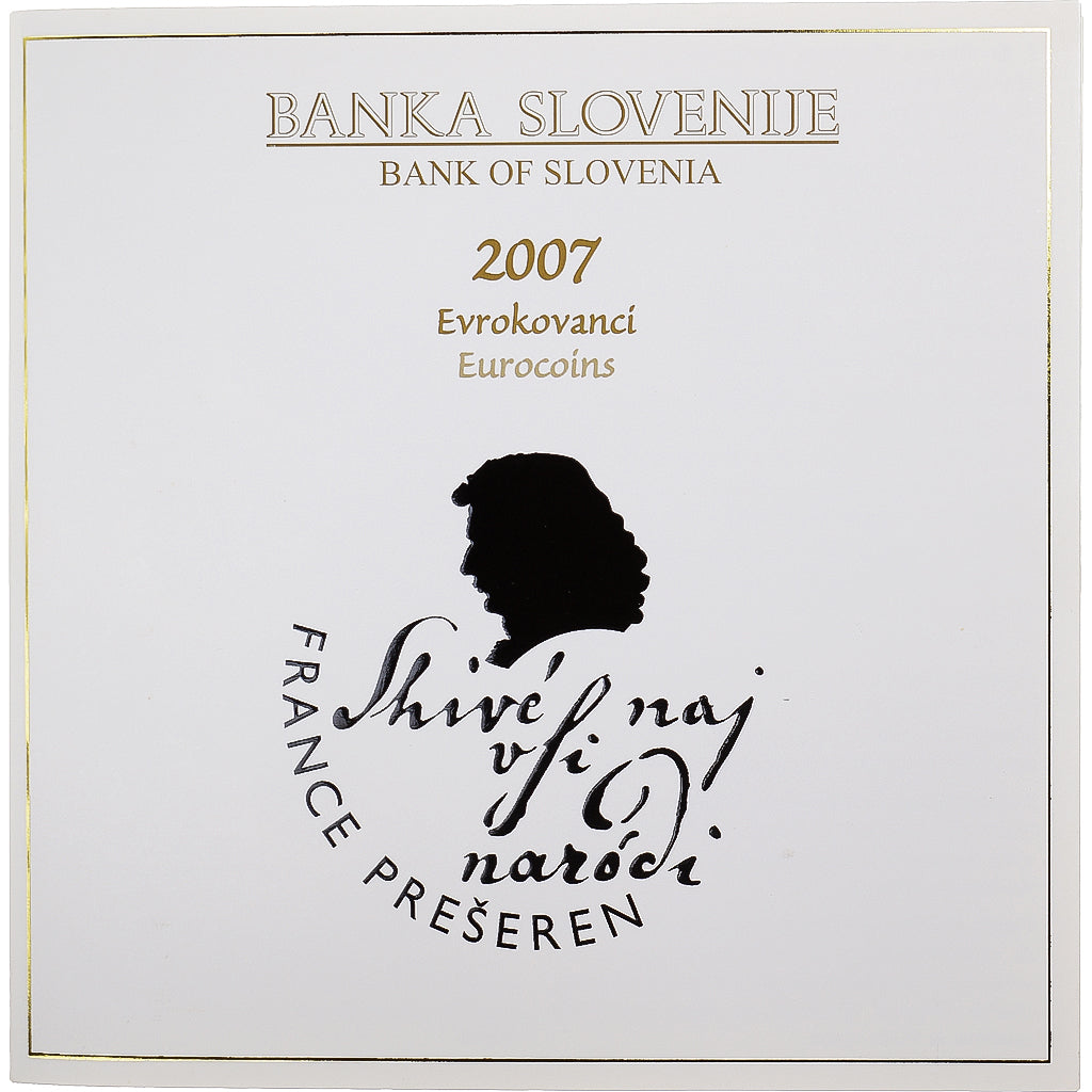 Eslovenia, Set, 2007, Set 8 Monnaies euro BU., FDC, Sin información