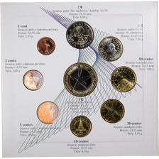 Slovenia, 1 Cent to 2 Euro + 3 Euro, 2008, MS(65-70), (No Composition)