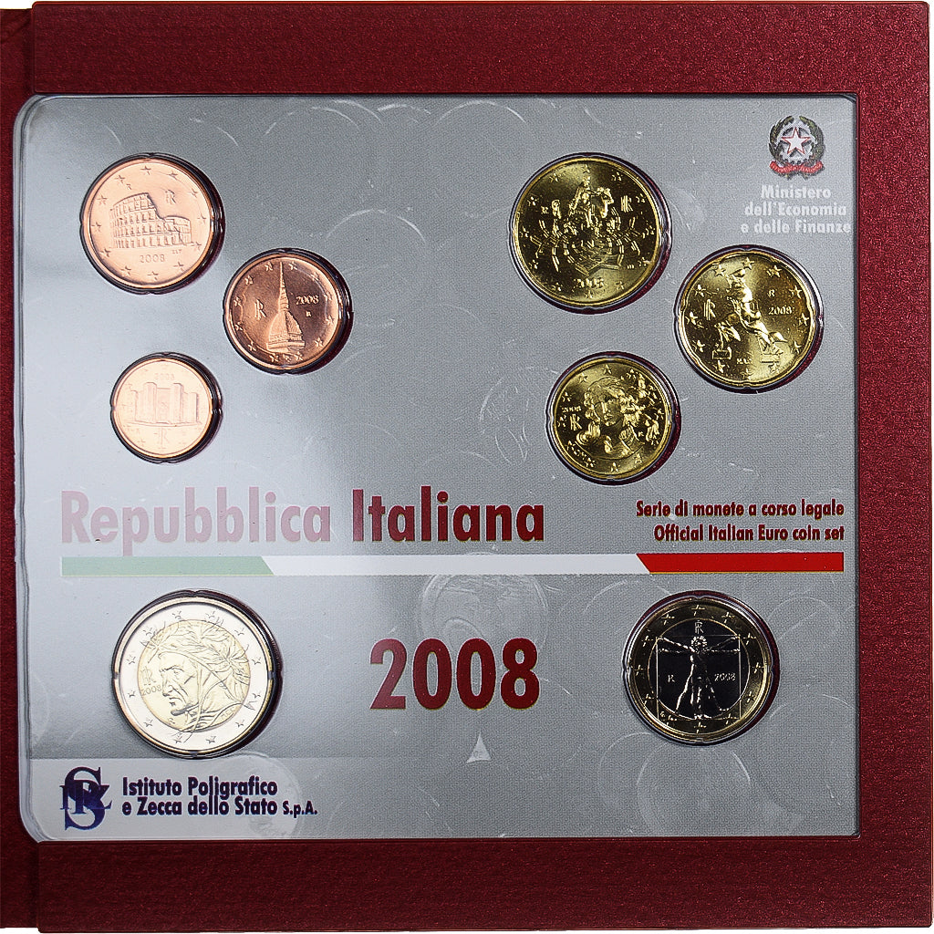 Italia, Euro-Set, 2008, FDC, (Sin composición)
