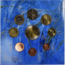 Finland, 1 Cent to 2 Euro + 5 Euro, 2007, MS(65-70)