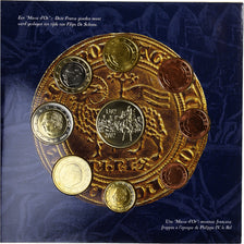 Belgium, 1 Cent to 2 Euro, Bataille des éperons d'or, 2002, Brussels, BU