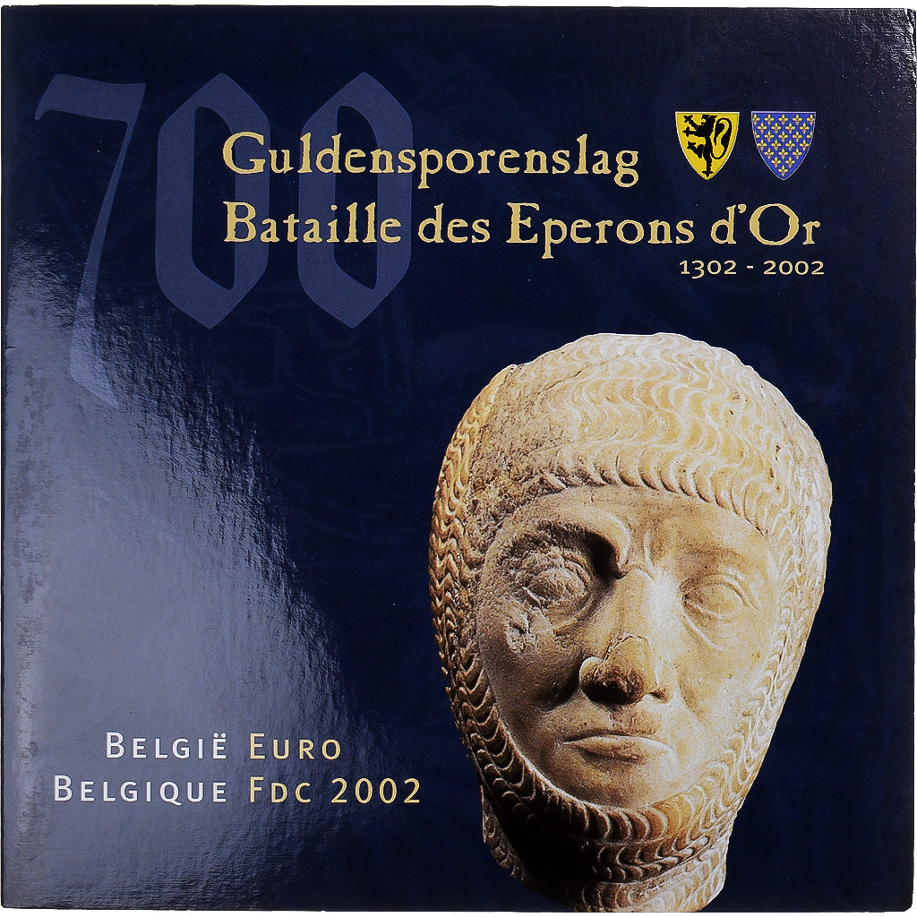 Belgia, 1 Cent to 2 Euro, Bataille des éperons d'or, 2002, Brussels, BU