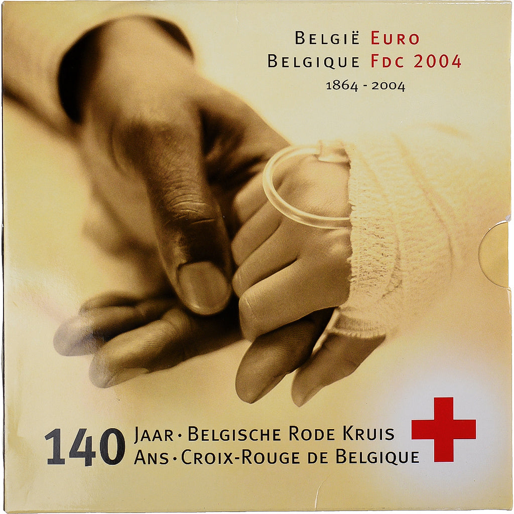 Belgium, 1 Cent to 2 Euro, Croix Rouge, 2004, Brussels, BU, MS(65-70)