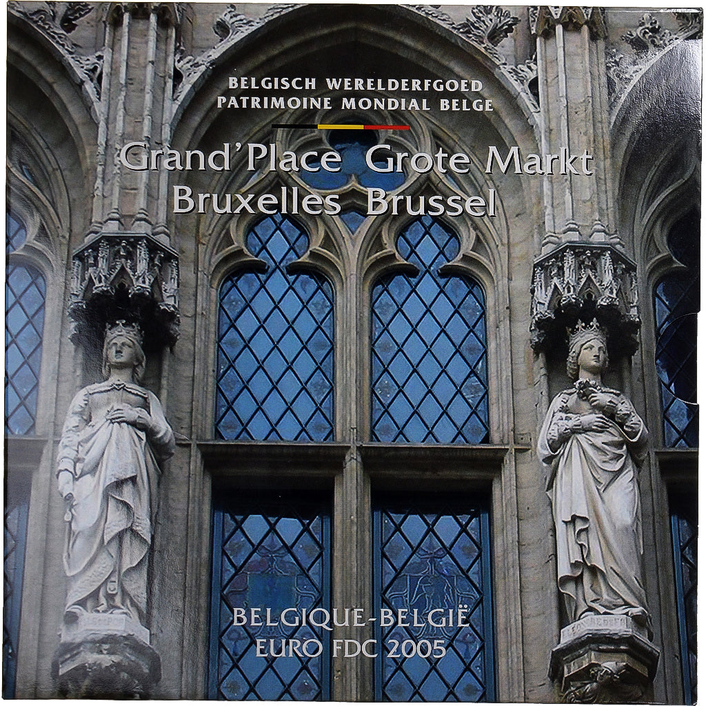 Belgia, 1 Cent to 2 Euro, Bruxelles - Grand'Place, 2005, Brussels, BU