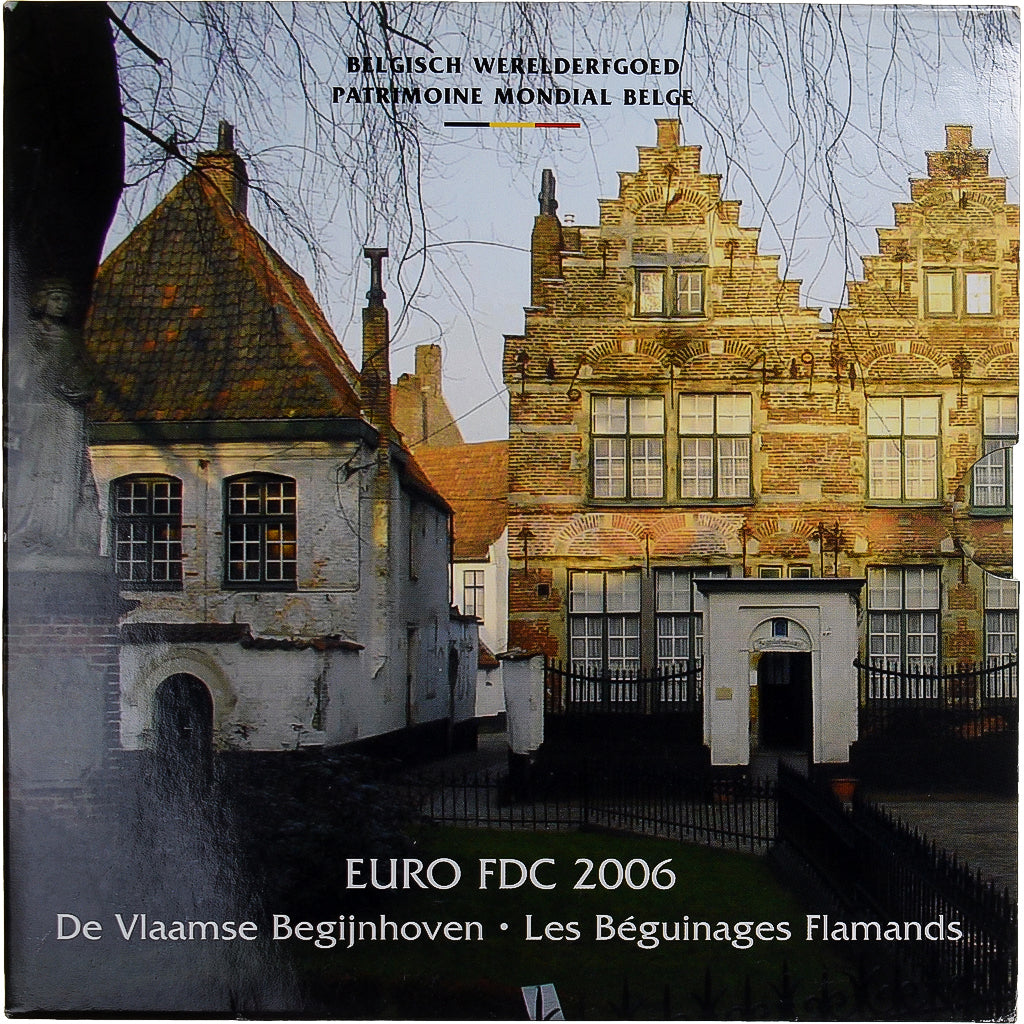 België, 1 Cent to 2 Euro, Les Béguinages Flamands, 2006, Brussels, BU, FDC