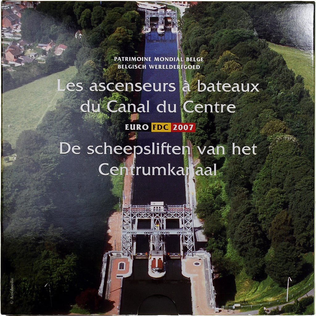Belgium, 1 Cent to 2 Euro, les ascenseurs à bateaux, 2007, Brussels, BU