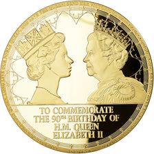 Reino Unido, medalha, The 90th birthday of Elizabeth II Queen, MS(65-70), Cobre