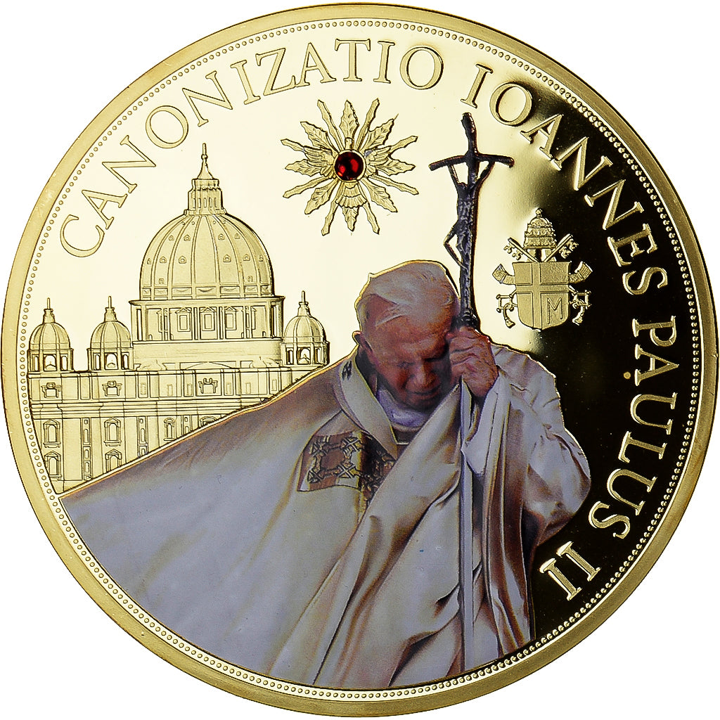 Vatican, Medal, Canonisation de Jean Paul II, MS(65-70), Copper Gilt