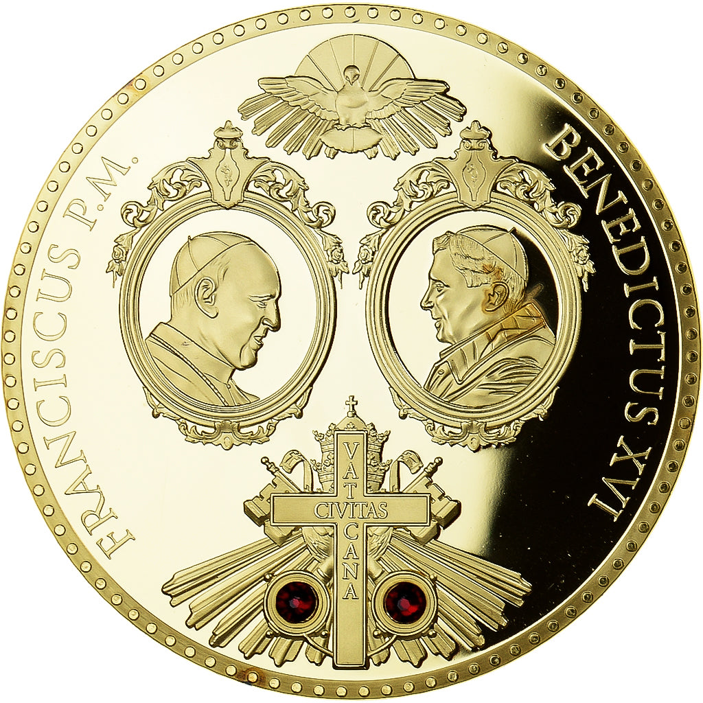 Vaticaan, Medaille, Les Papes Benoit XVI et François, Religions & beliefs, FDC