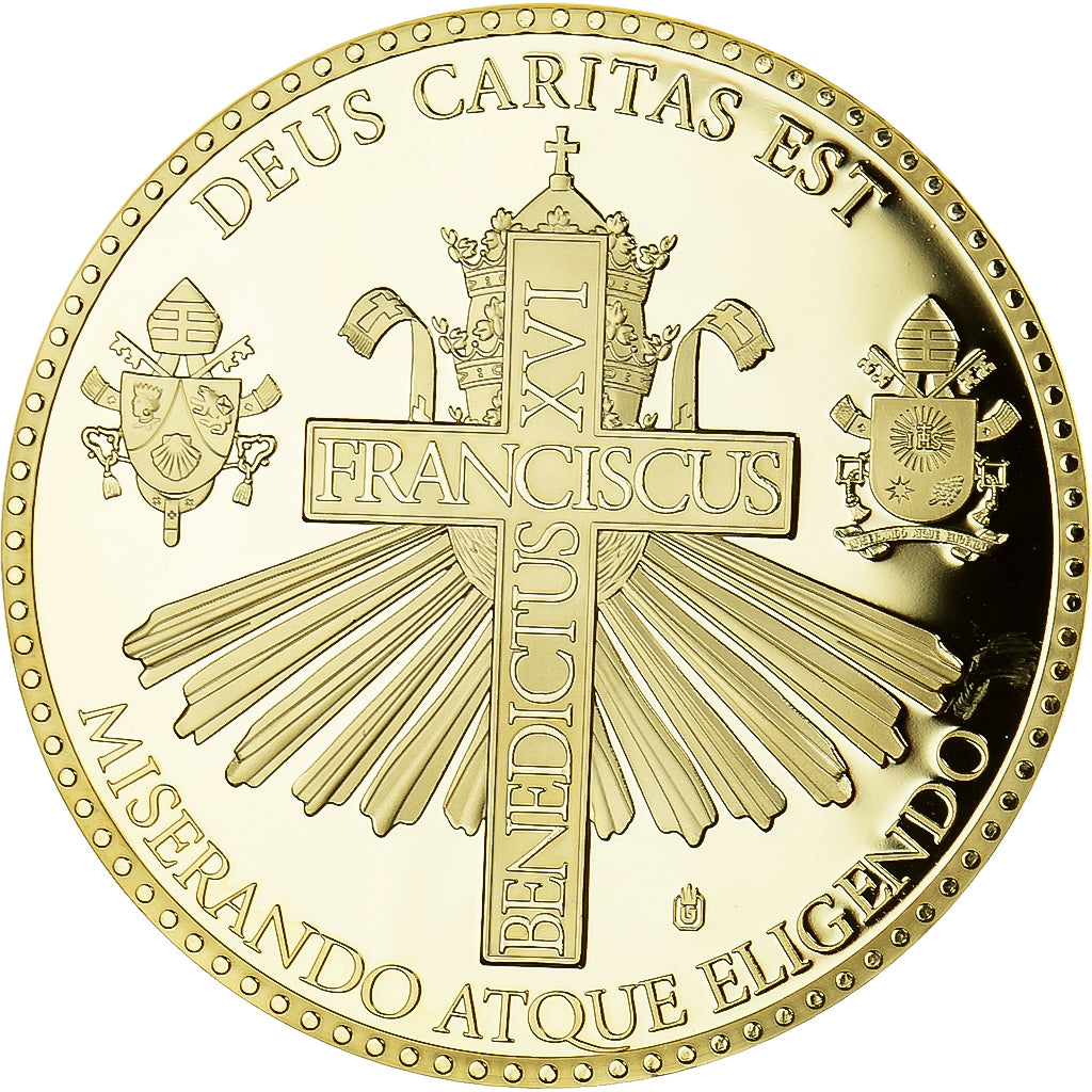 Vaticaan, Medaille, Les Papes Benoit XVI et François, Religions & beliefs, FDC