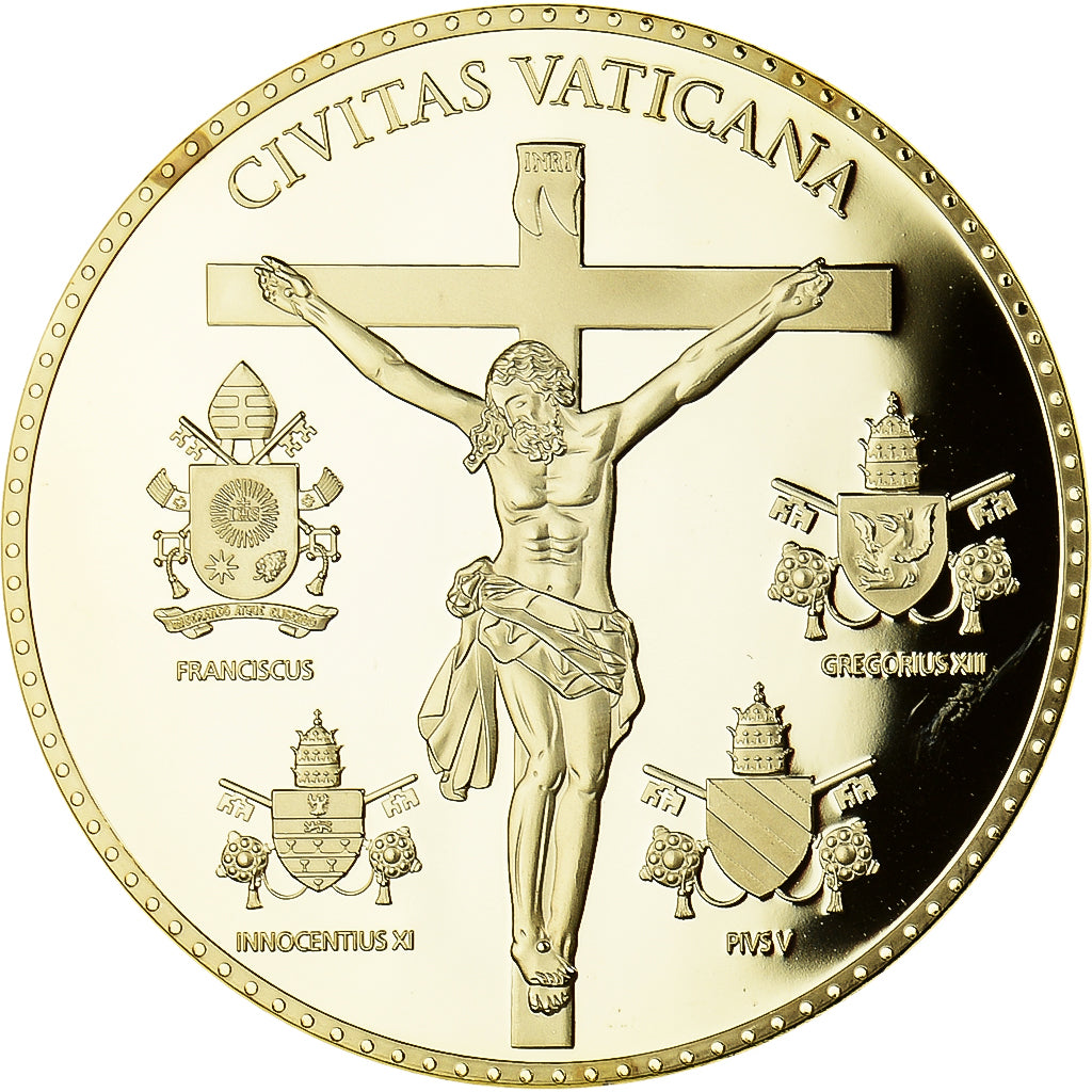 Vatican, Medal, Le Pape François, 2013, MS(63), Copper Gilt