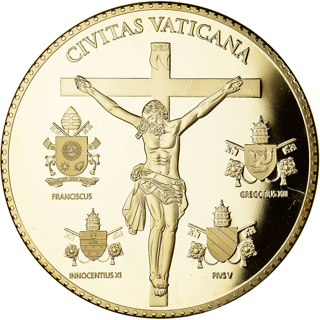Vatican, Medal, Le Pape François, 2013, MS(63), Copper Gilt